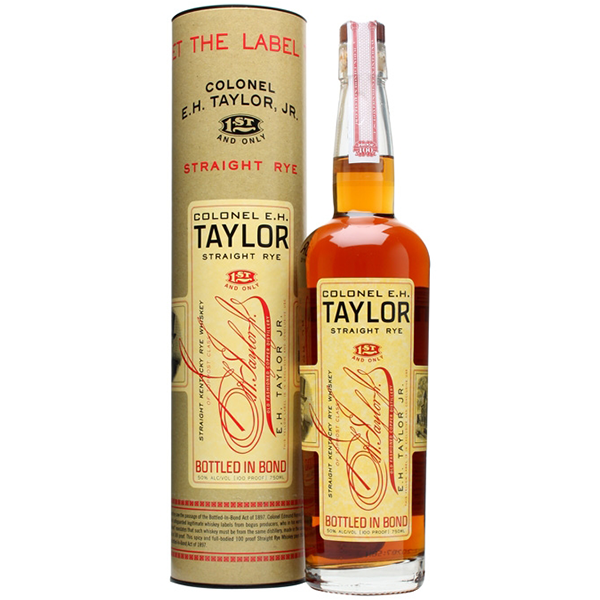 Colonel E.H. Taylor Jr. Straight Rye Whiskey, best rye whiskey in USA, few rye whiskey, bulleit rye whiskey in US.