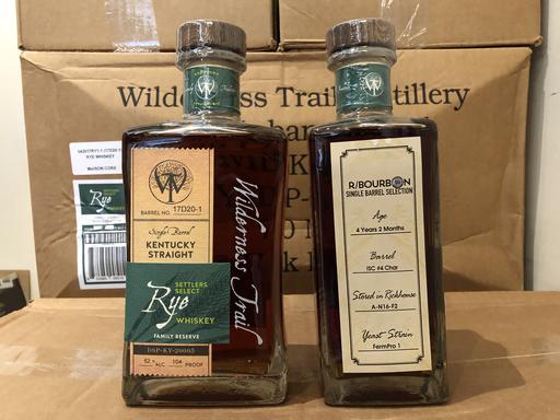 Wilderness Trail Single Barrel Bourbon and Rye Whiskey bundle, ingle Barrel Straight Bourbon Whiskey, Wilderness Trail Bourbon Whiskey