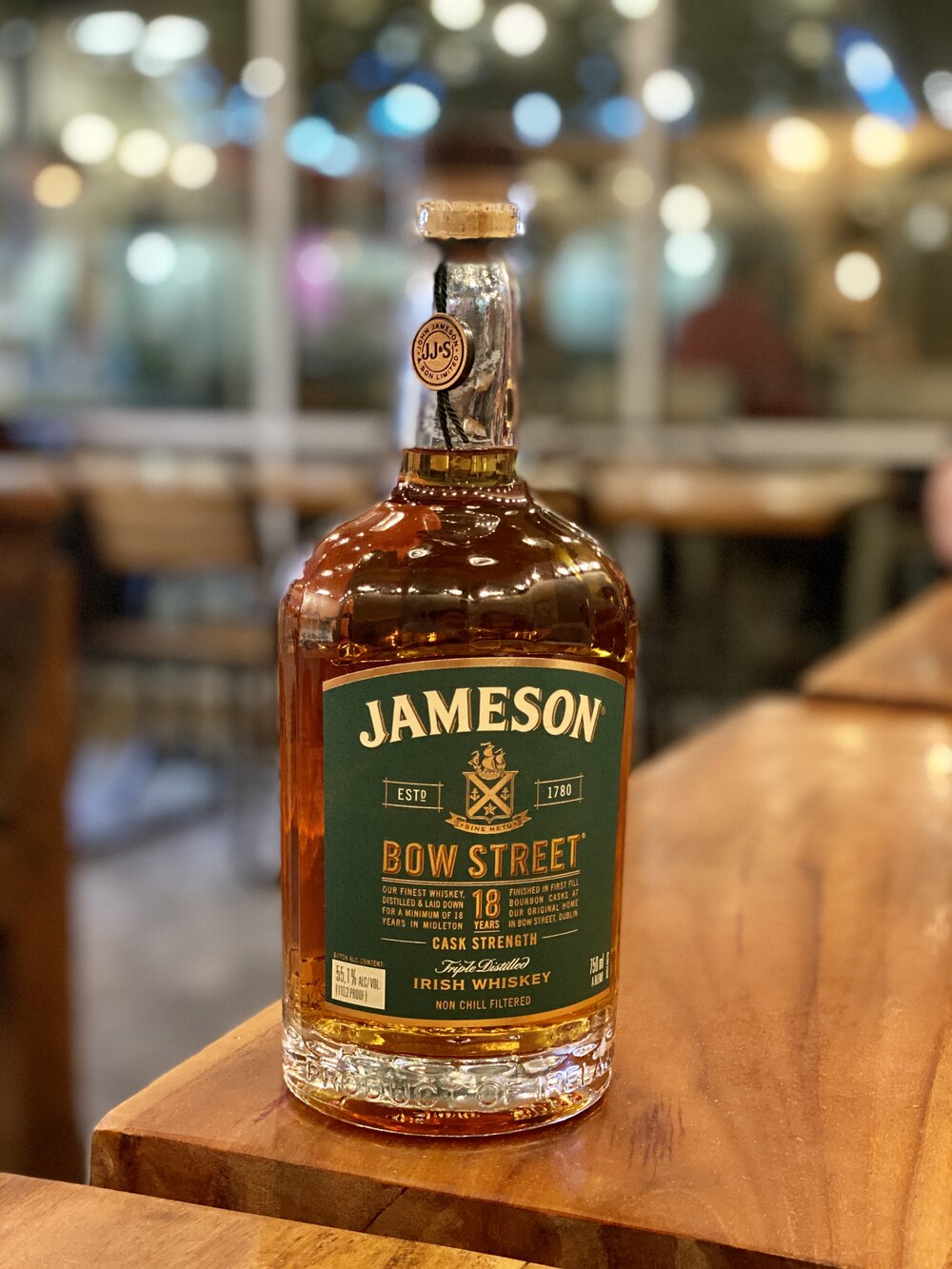 JJameson Bow Street 18 Year Old Cask Strength Irish Whiskey, the Jameson Bow Street 18 Years Cask Strength Whiskey is joining the Midleton Very Rare.