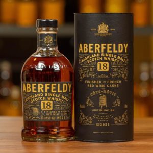 Aberfeldy 18 Year Old Finished in French Red Wine Casks, salted caramel whiskey, gentleman jack whiskey, high west whiskey