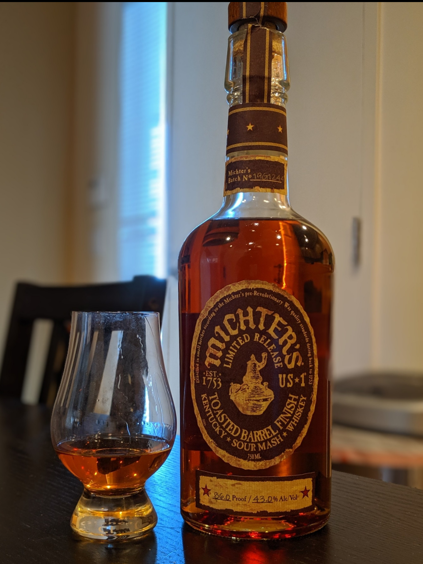 Michter's Toasted Barrel Finish Sour Mash ... Upon its being named “Whisky Of The Year” for 2019 by The Whisky Exchange 20% off