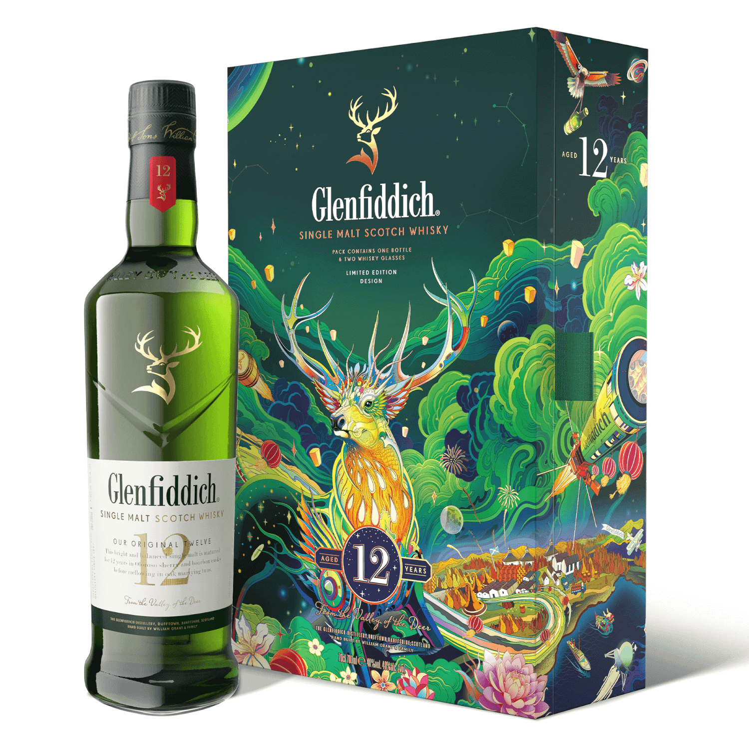 Glenfiddich Single Malt Scotch 2022 Edition, Glenfiddich 12 Year Old is the world's most awarded single malt Scotch whisky.