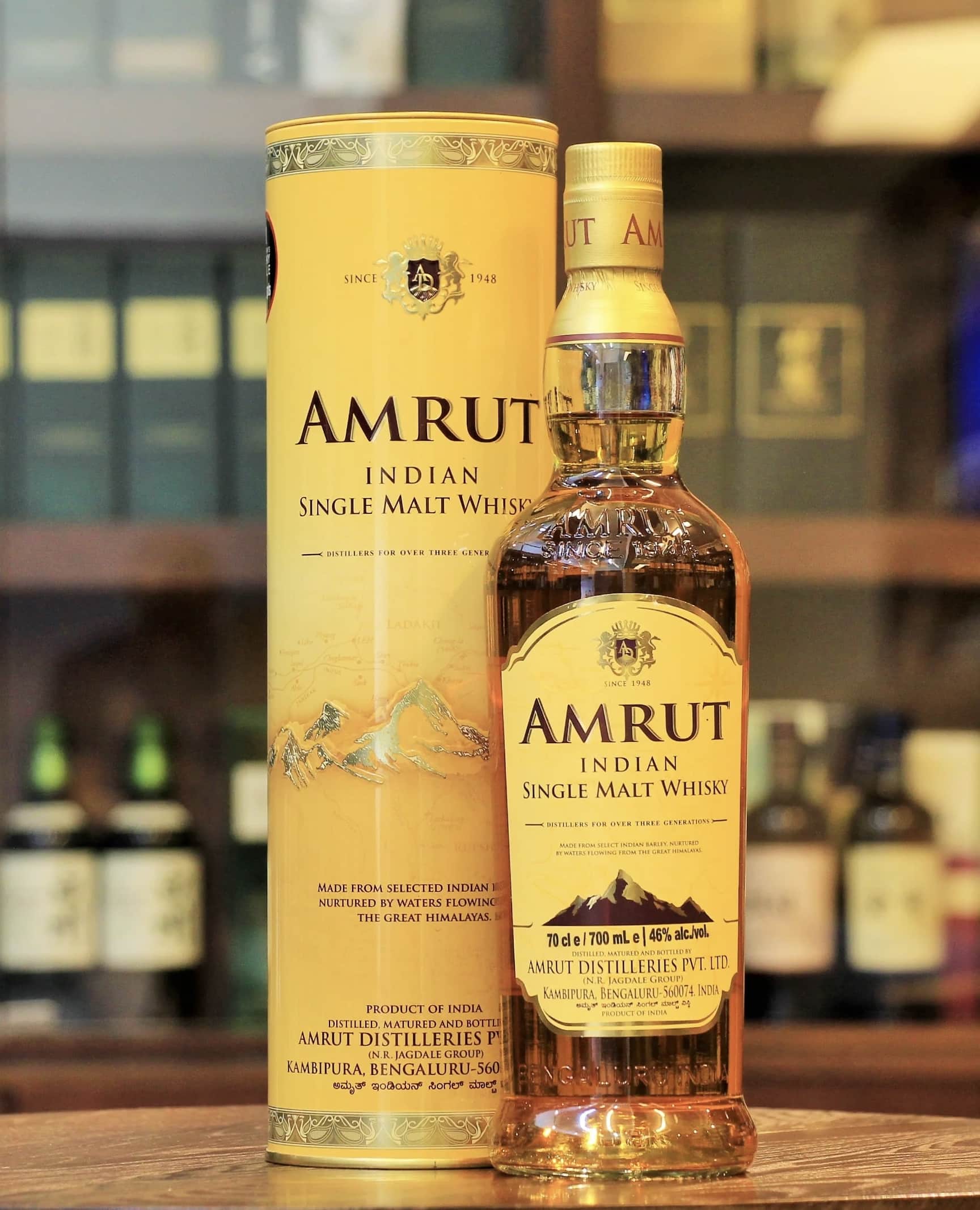 Amrut Indian Single Malt Whisky, Distinctly confidant liquorice-bourbon notes with near perfect bitter-sweet balance, Amrut Indian for sale.